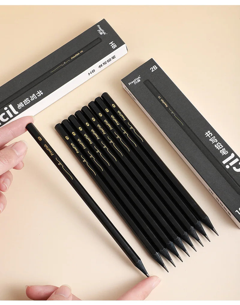 10/20 Pcs Pencils 2B/HB Write Smooth Simple Black for Student Sketch Architectural Drawing Writing Art Office School Supplies
