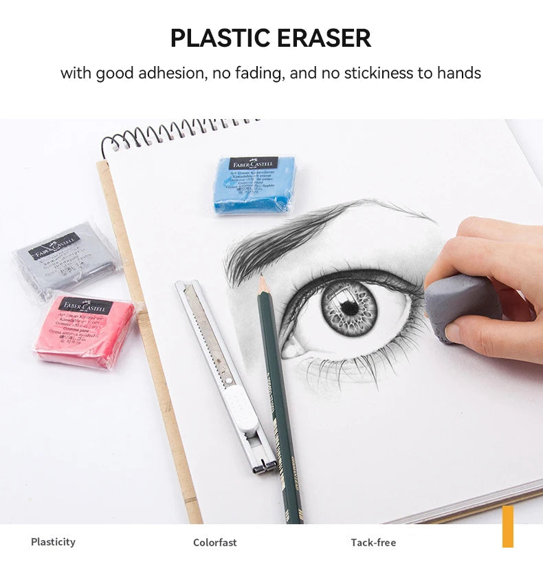 4Pcs Plasticity Rubber Eraser Wipe Highlight Kneaded Soft for Art Pianting Artists Design Sketch Drawing Plasticine Stationery