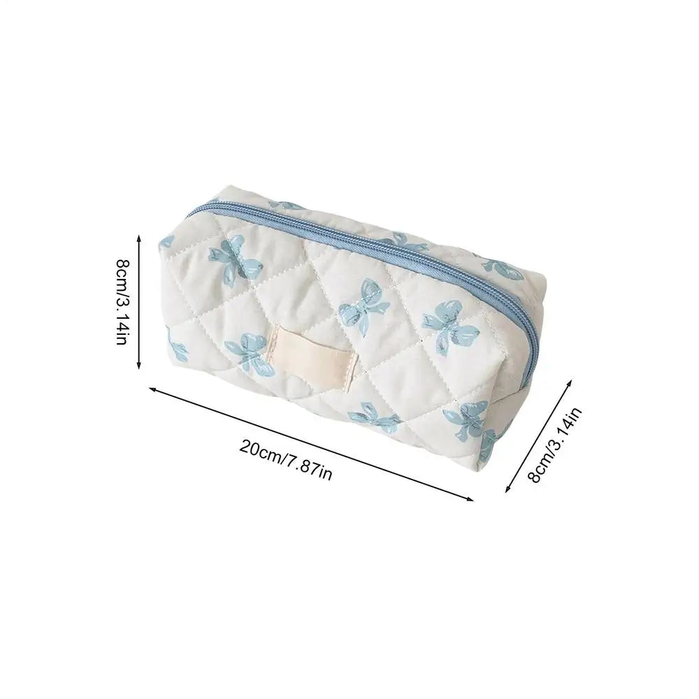 1pc exquisite bowknot single-layer pencil case, bow pattern design storage bag, a must-have for back to school season