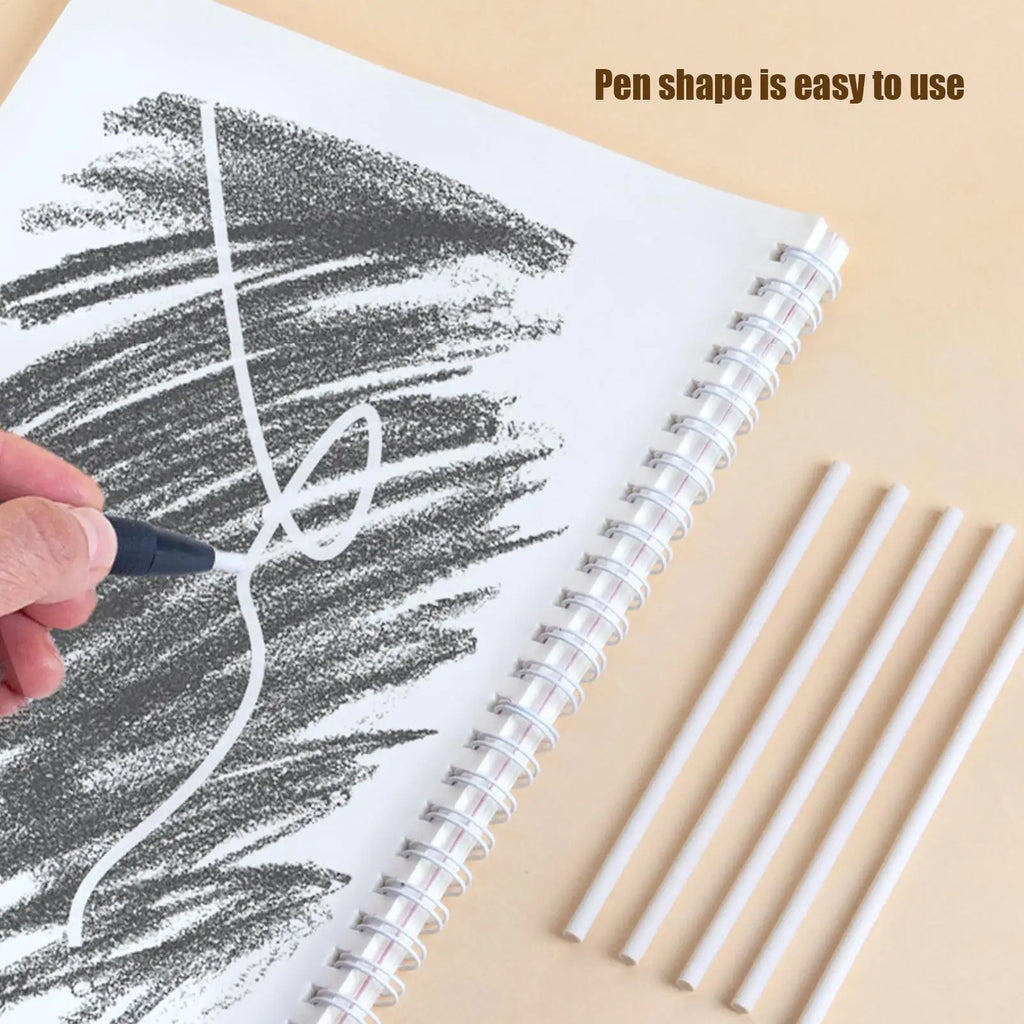 Retractable Eraser Mechanical Erasing Pencil Retractable Eraser Pen 3.8mm Thin Tip With 5 Refills For Artists Drafting Drawing