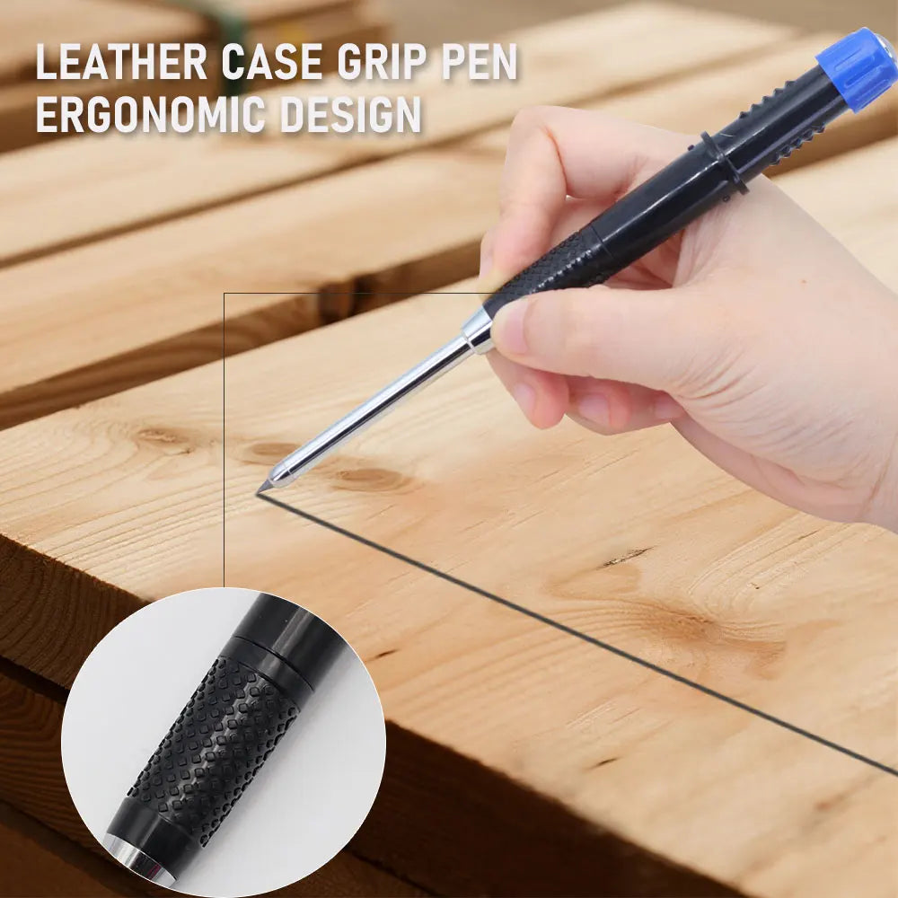 Multicolored 2.8mm Woodworking Mechanical Pencil with Sheath Built In Pencil Sharpener Long Headed Deep Hole Marking Pencil