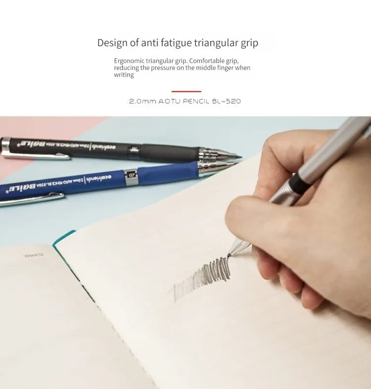 Mechanical Pencil Set 2mm Carpenter Drafting HB Pencil Pen 2.0 mm For Drawing Writing Sketching Kawaii School Automatic Supplies