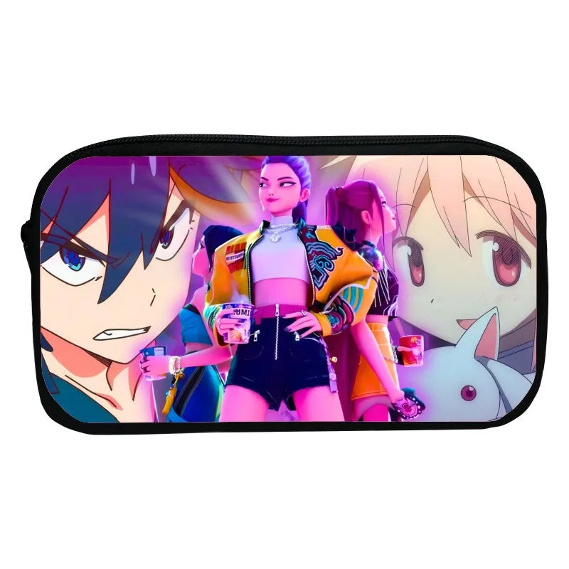 2025 Kpop Demon H Student Pencil Case Large Cloth Bag For Girl Cartoon Kpop D Hunters For School Pencil Case Estuche Escolar