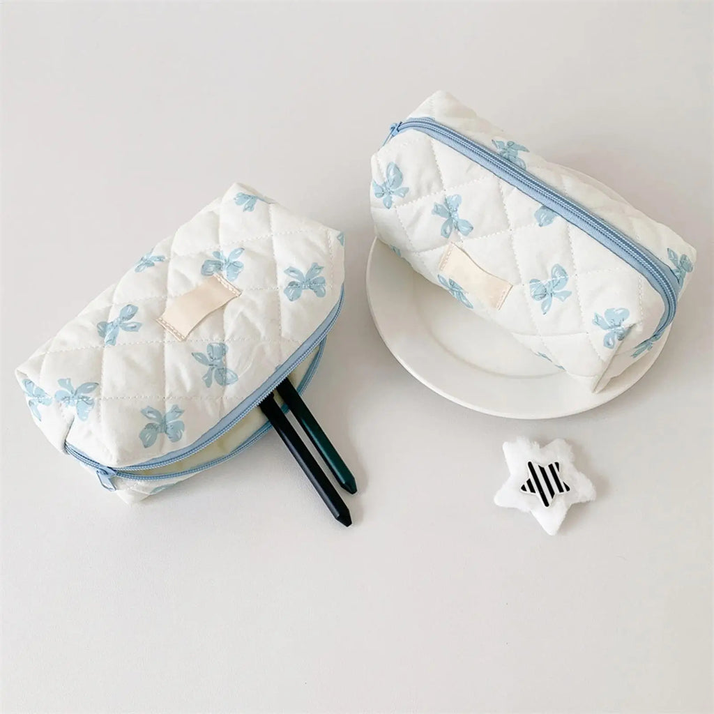 1pc exquisite bowknot single-layer pencil case, bow pattern design storage bag, a must-have for back to school season