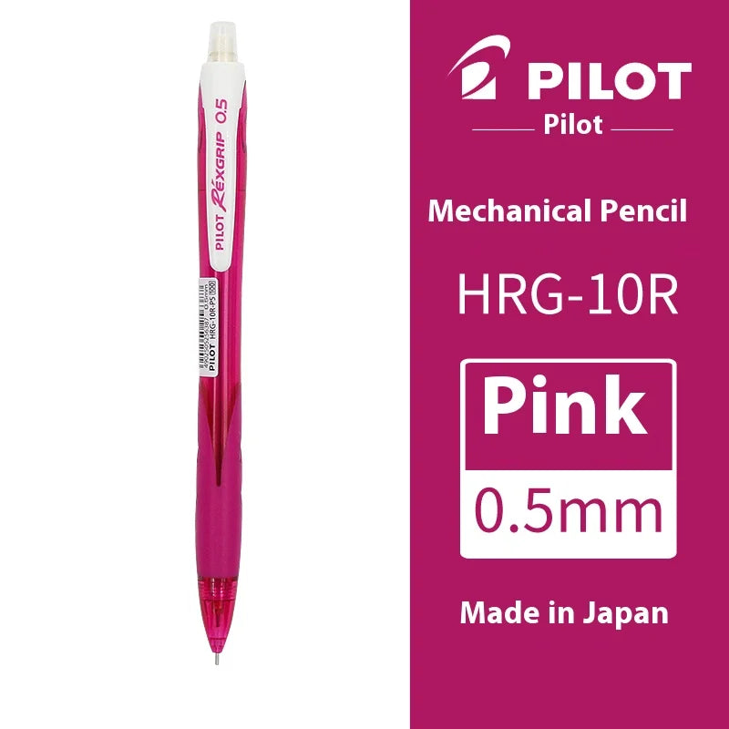 Pilot HRG-10R Mechanical Pencil 0.5mm Colorful Barrel Soft Grip Retractable Nib Anti-Breakage Lead Propelling Pencils Gift Idea