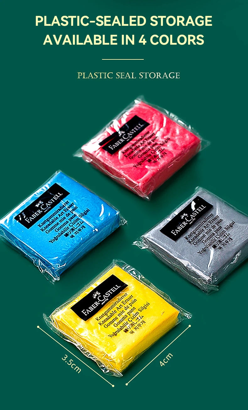 4Pcs Plasticity Rubber Eraser Wipe Highlight Kneaded Soft for Art Pianting Artists Design Sketch Drawing Plasticine Stationery