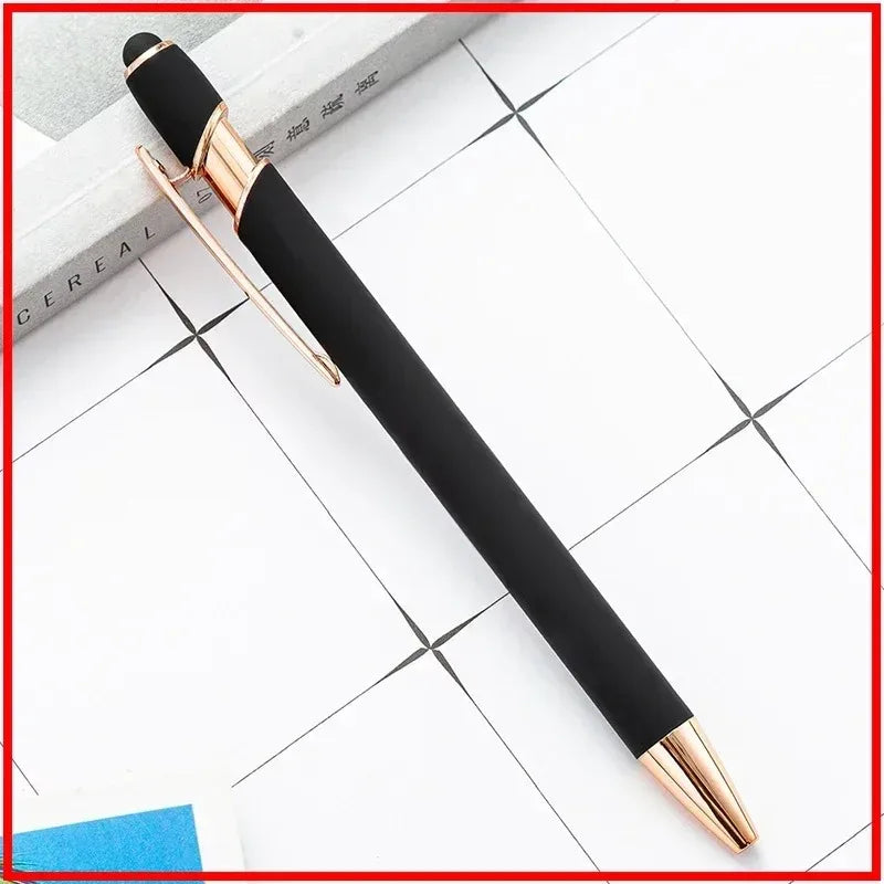 50 Pcs Metal Business Ballpoint Universal Drawing Touch Screen Stylus Pen Custom Logo School Office Supplies Free Engraved Name