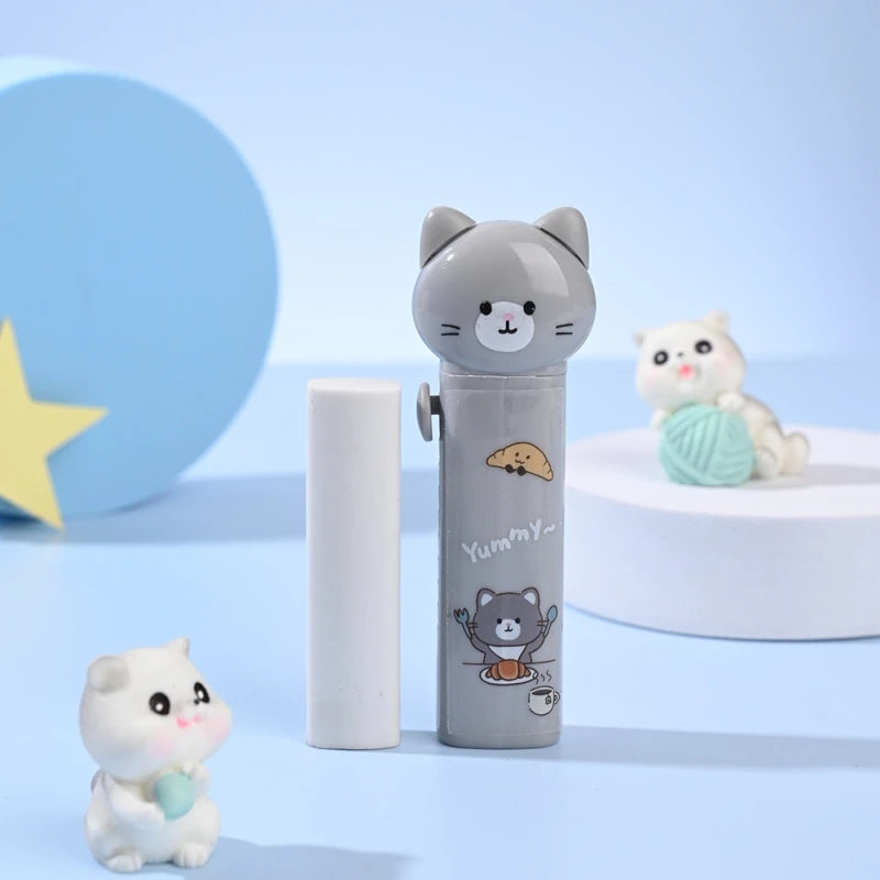 1/4pcs Cartoon Cat Town Eraser Mini Kitty Push Type Rubber Erasers for Pencil Cleaning Stationery School Student A3156