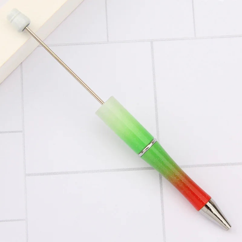 30Pcs DIY Beadable Ballpoint Ball Pens Gradient Gift Advertising Pens Korean Stationery Pen Making Supplies Gifts Office School