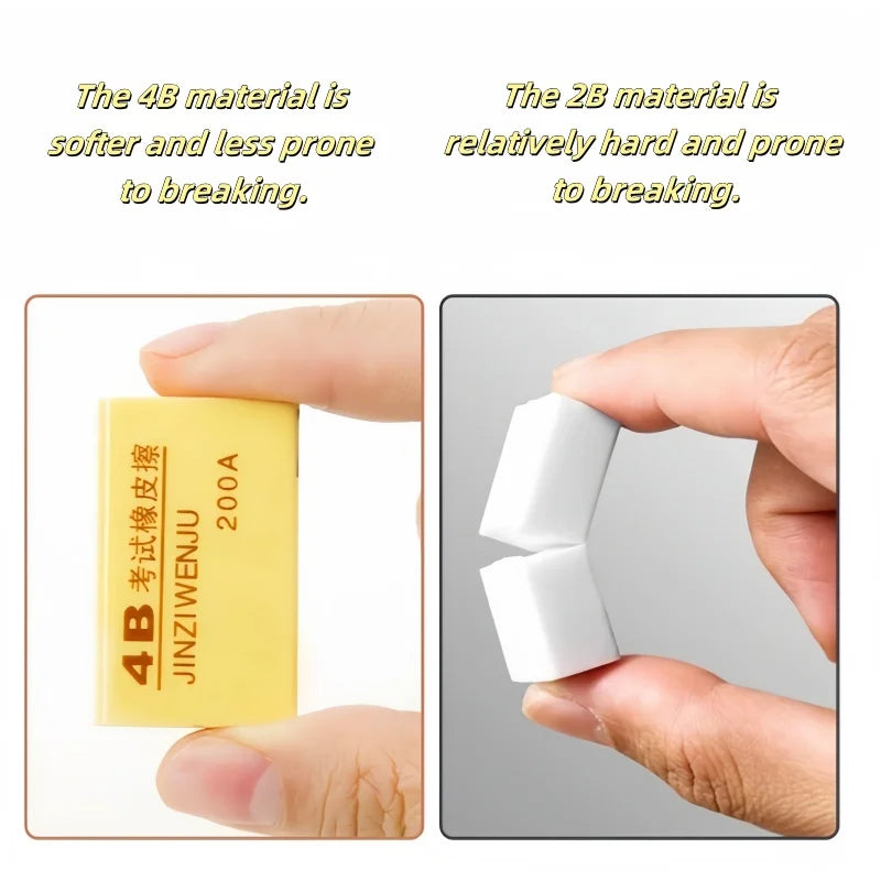 5/10/20/30  4B eraser leaves no marks or debris, is extremely clean, and can smoothly erase text into lines.