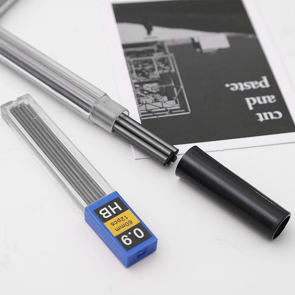 0.5/0.7/0.9/1.3/2.0mm Automatic Pencil Metal Mechanical Pencils Sets With Pencils Grip Leads Art Drawing Student Office Supplies