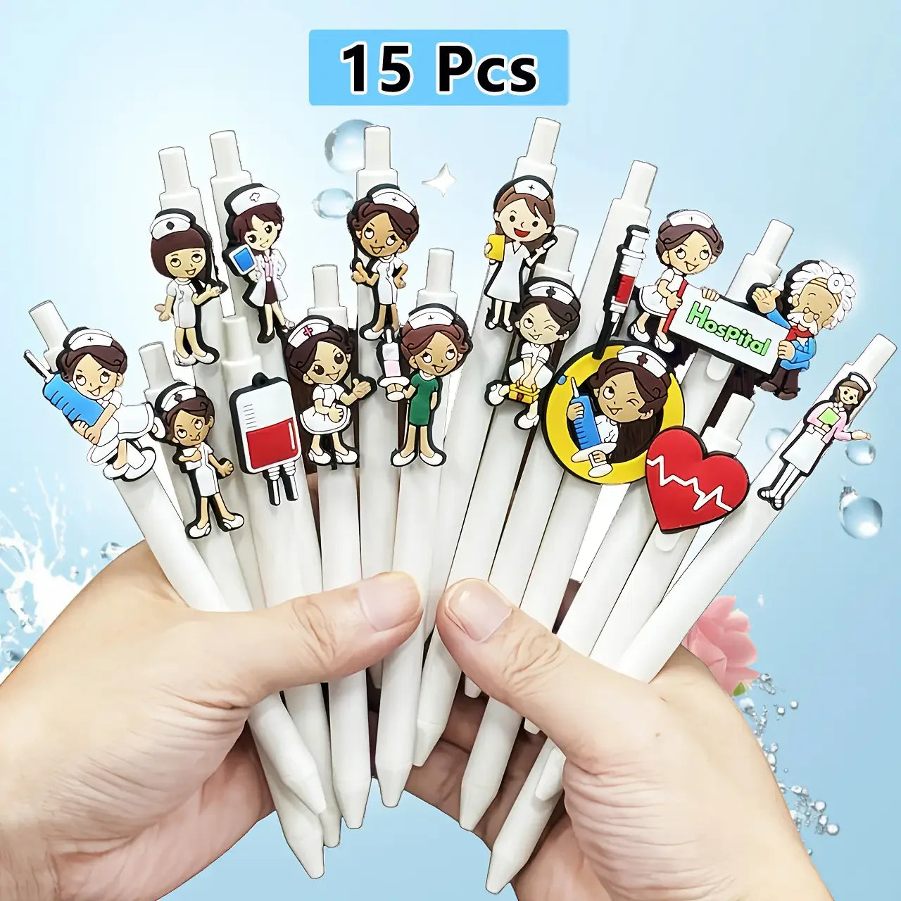 15/10/5 pcs Nurse-Themed Retractable Ballpoint Pens  Fun Medical Designs - Ideal Gift for Nurses & Medical Students