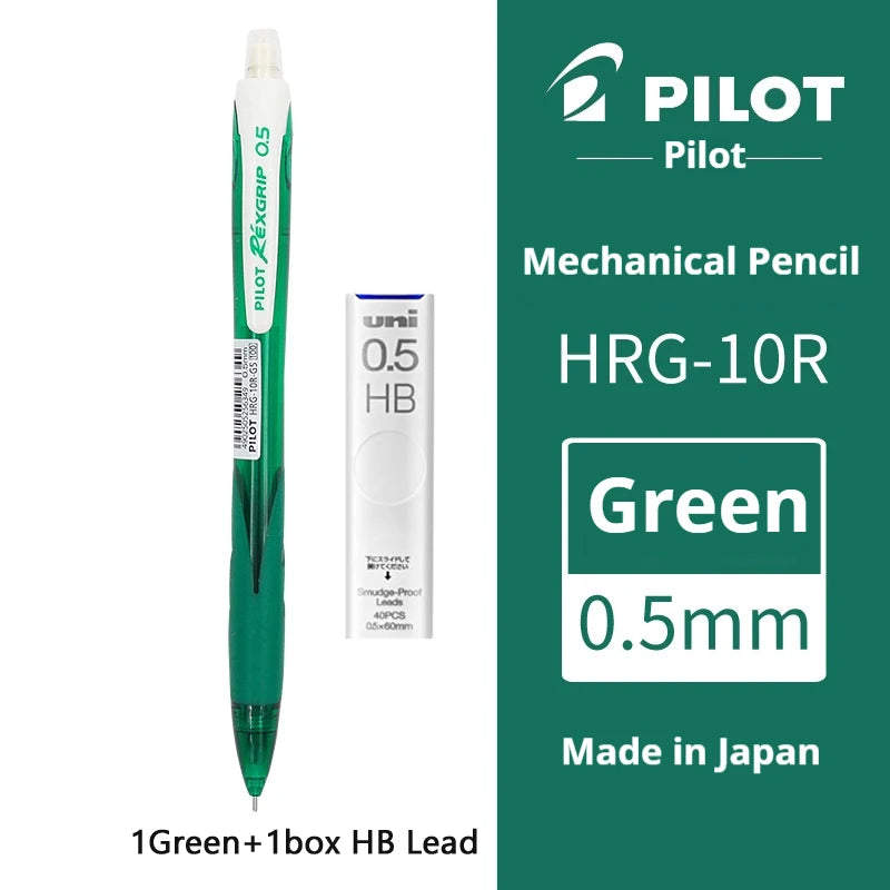 Pilot HRG-10R Mechanical Pencil 0.5mm Colorful Barrel Soft Grip Retractable Nib Anti-Breakage Lead Propelling Pencils Gift Idea