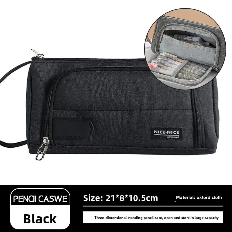 Open Window Pencil Bag Holder Case High Capacity Pen Pouch School Office Supplies Korea Stationery Gift Box Organizer Store