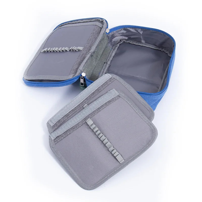72 Holes Colored Lead Pencils Storage Bag Black Red Colors Large Capacity Case Box Holder School Supplies Stationery Student