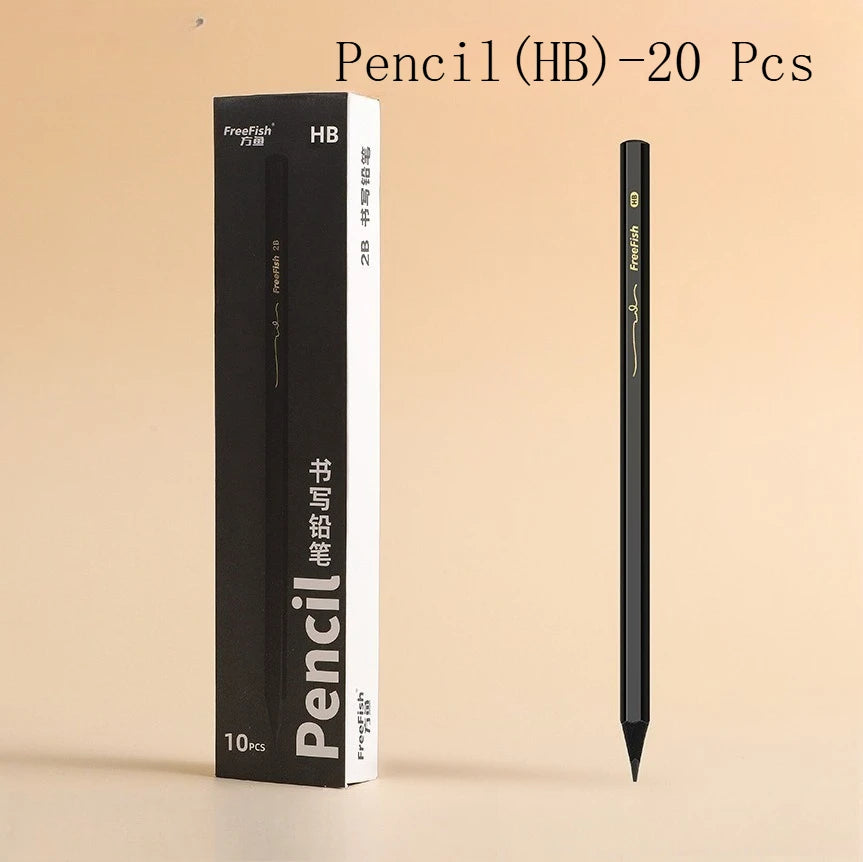 10/20 Pcs Pencils 2B/HB Write Smooth Simple Black for Student Sketch Architectural Drawing Writing Art Office School Supplies