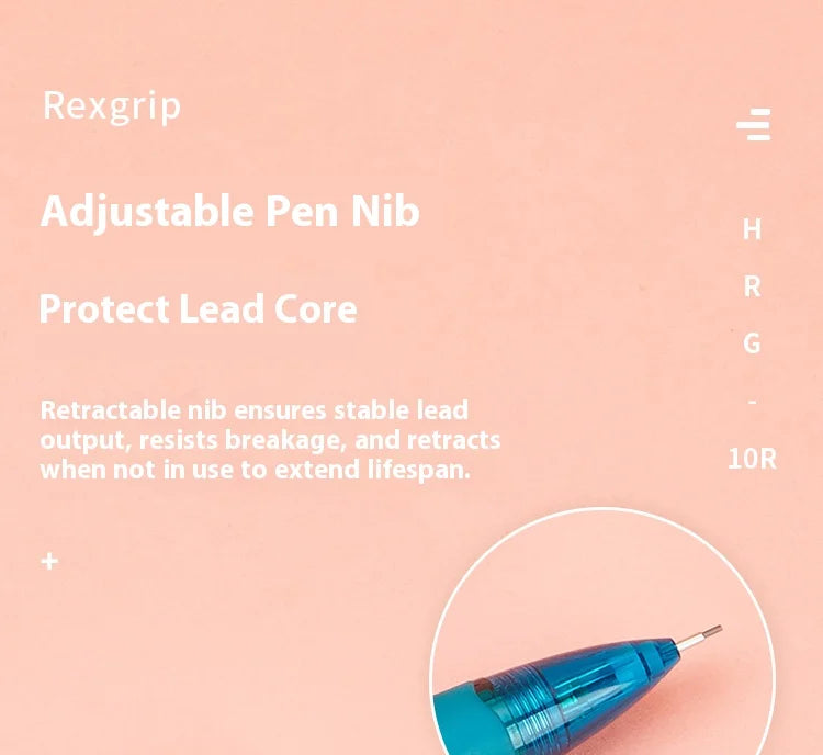 Japan PILOT HRG-10R Mechanical Pencil,Colored Rod Unbreakable,Non-Toxic,for Kids Beginner writing,drawing,Design School Supplies