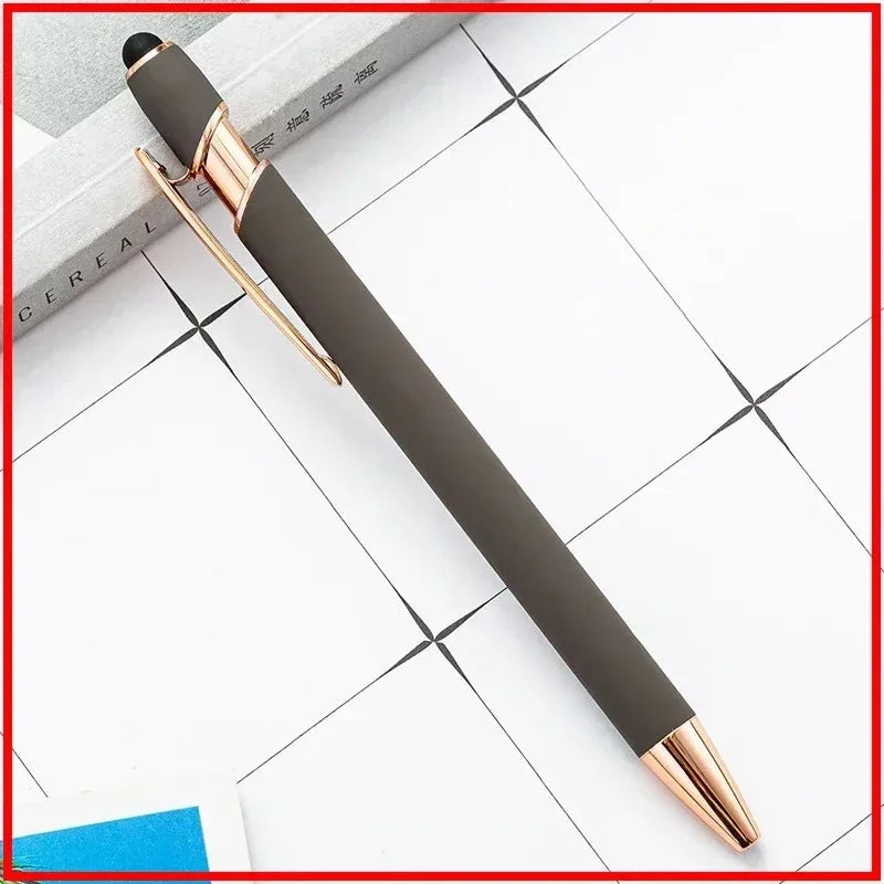 50 Pcs Metal Business Ballpoint Universal Drawing Touch Screen Stylus Pen Custom Logo School Office Supplies Free Engraved Name