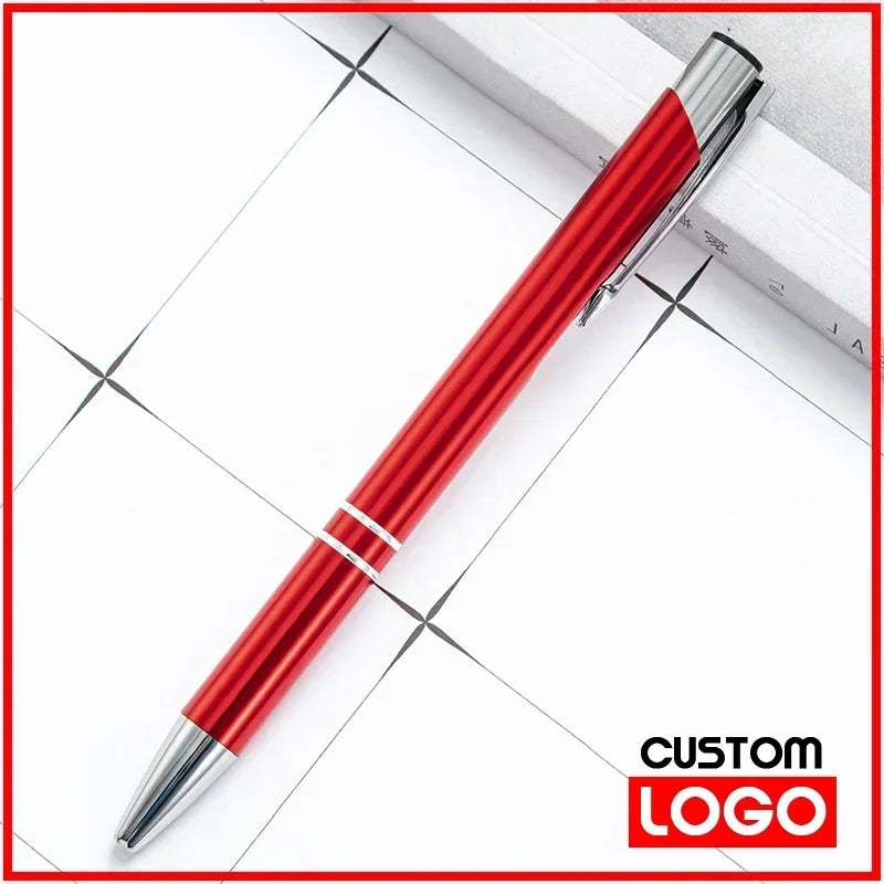 50pcs/lot Hot Sell Custom Ballpoint Pen Metal Pen Support Custom Logo Advertising Wholesale Personalized Pen Advertising Gift