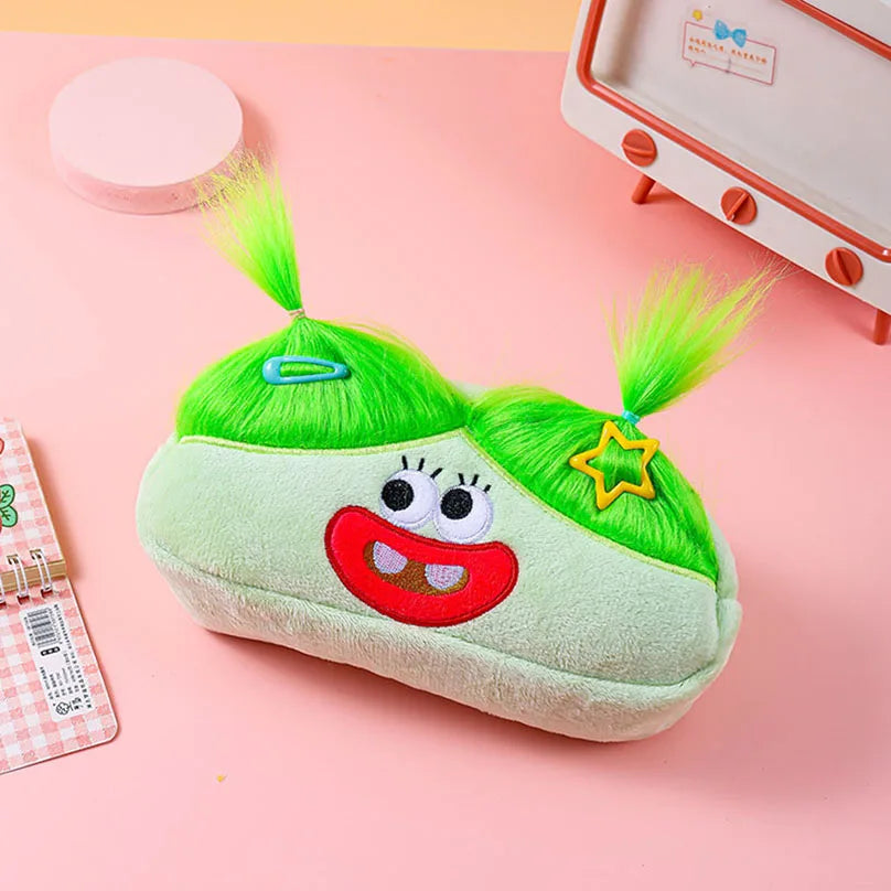 Long Hair Pencil Case School Supplies Pencil Pouch Estuche Escolar Funny Comb Large Capacity Cute Stationery Pencil Case Girls