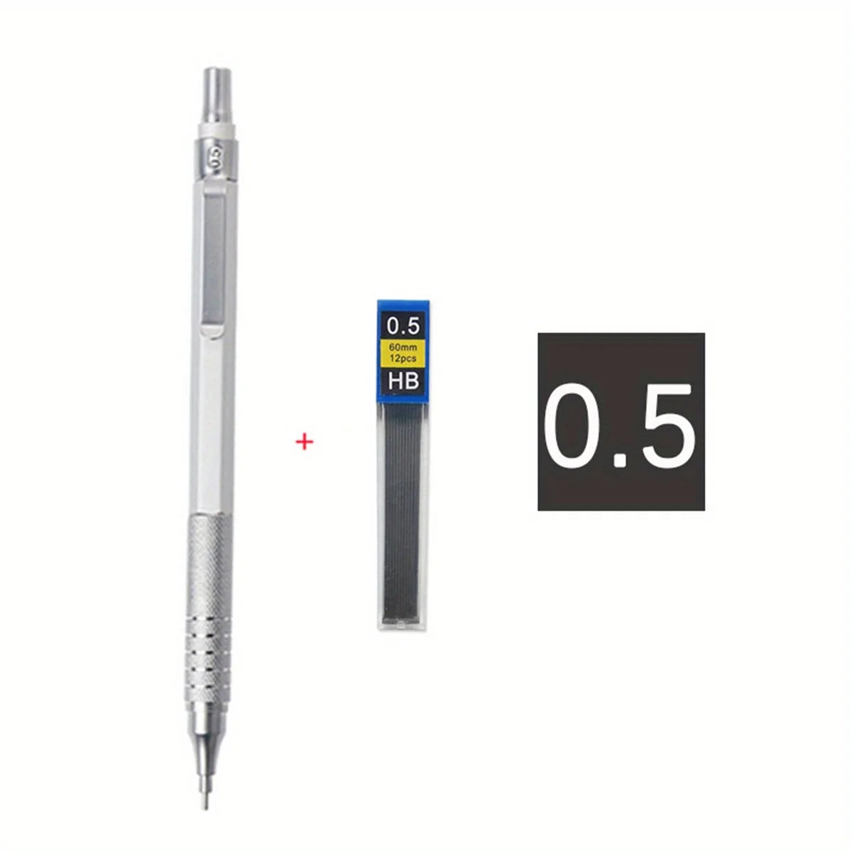 The same style as the architectural designer!Low center of gravity metal mechanical pencil 0.5-2.0mm full specification 2B/HB do