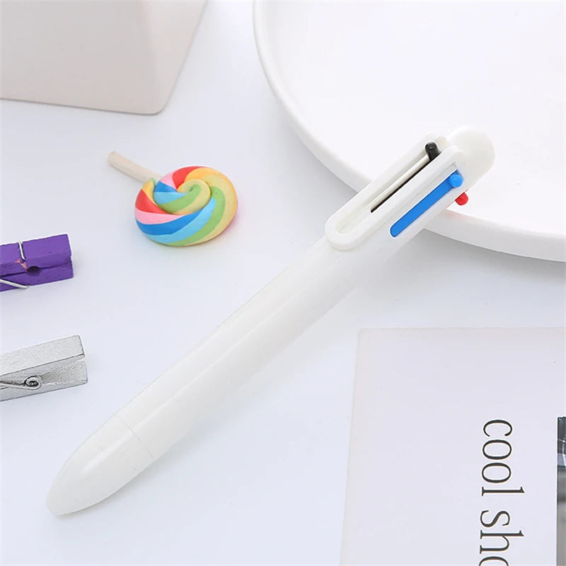 1pcs Candy Design Multi Color Ink Ballpoint Pen 0.5mm 6 In 1 Roller Ball Pen Spot Liner Marker Office School A7098
