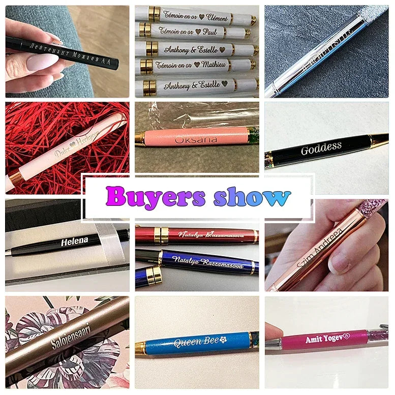 100 Pcs 13-color Metal 2-in-1 Stylus Universal Ballpoint Pen Custom Logo Office School Advertising Pen Text Engraving Wholesale