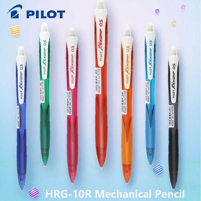 Pilot HRG-10R Mechanical Pencil 0.5mm Colorful Barrel Soft Grip Retractable Nib Anti-Breakage Lead Propelling Pencils Gift Idea