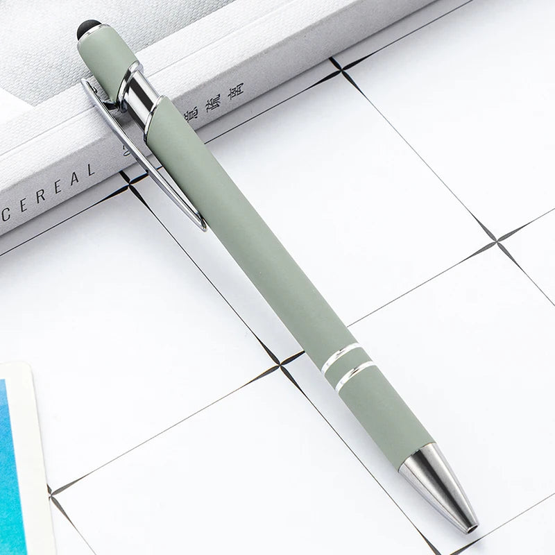 50 Pcs Metal Business Ballpoint Universal Drawing Touch Screen Stylus Pen Custom Logo School Office Supplies Free Engraved Name