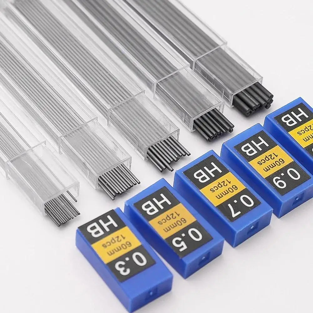 0.5/0.7/0.9/1.3/2.0mm Automatic Pencil Metal Mechanical Pencils Sets With Pencils Grip Leads Art Drawing Student Office Supplies