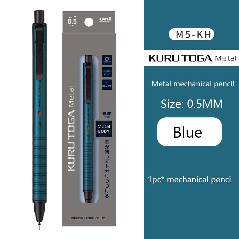 Uni Kuru Toga Metal Mechanical Pencil,M5-KW/KH Metal&Wood Barrel Premium 0.5mm Automatic Rotation Engine For Writing,DraftingPen