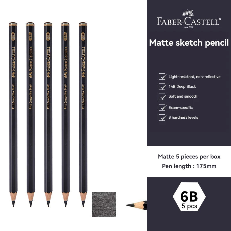 Faber-Castell 3/12Pcs Set Matte Sketch Pencil Painting Art Graphite Pencils Shading Writing Sketch Drawing Design Art Supplies