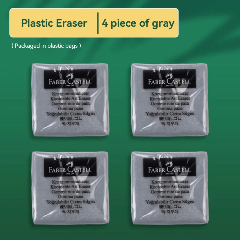 4Pcs Plasticity Rubber Eraser Wipe Highlight Kneaded Soft for Art Pianting Artists Design Sketch Drawing Plasticine Stationery