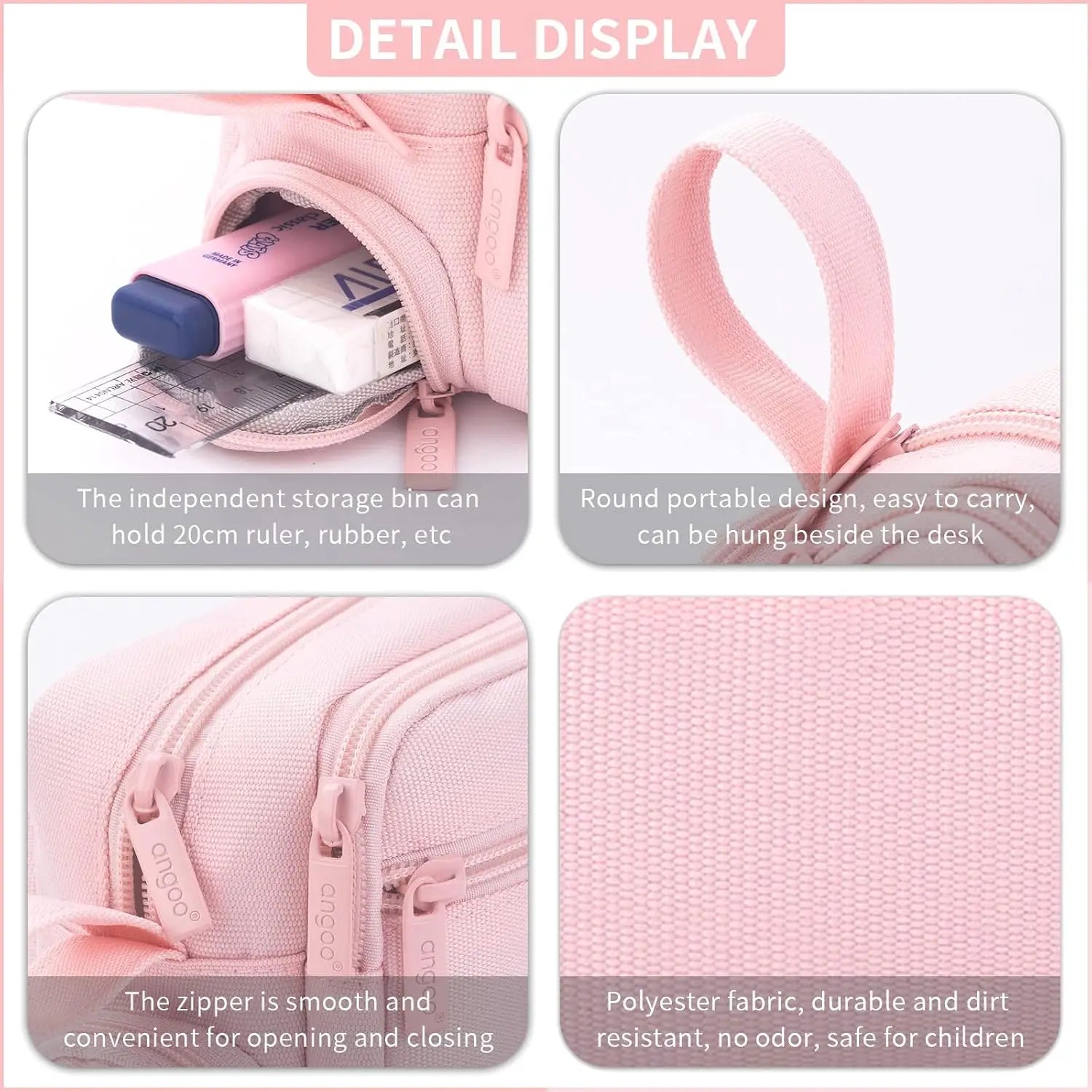 Large Pencil Case High Capacity Holder Box Storage bag Desk Organizer Marker Pouch Pen For Middle School Office College