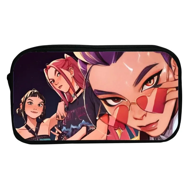 2025 Kpop Demon H Student Pencil Case Large Cloth Bag For Girl Cartoon Kpop D Hunters For School Pencil Case Estuche Escolar