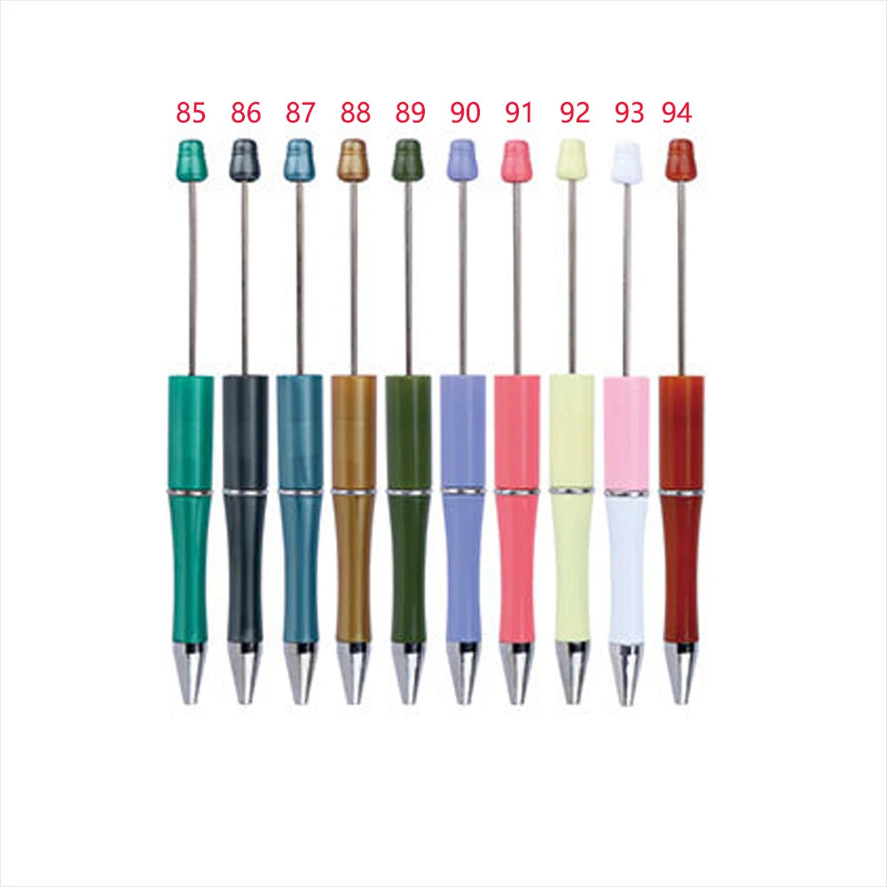 30Pcs DIY Beadable Ballpoint Ball Pens Gradient Gift Advertising Pens Korean Stationery Pen Making Supplies Gifts Office School
