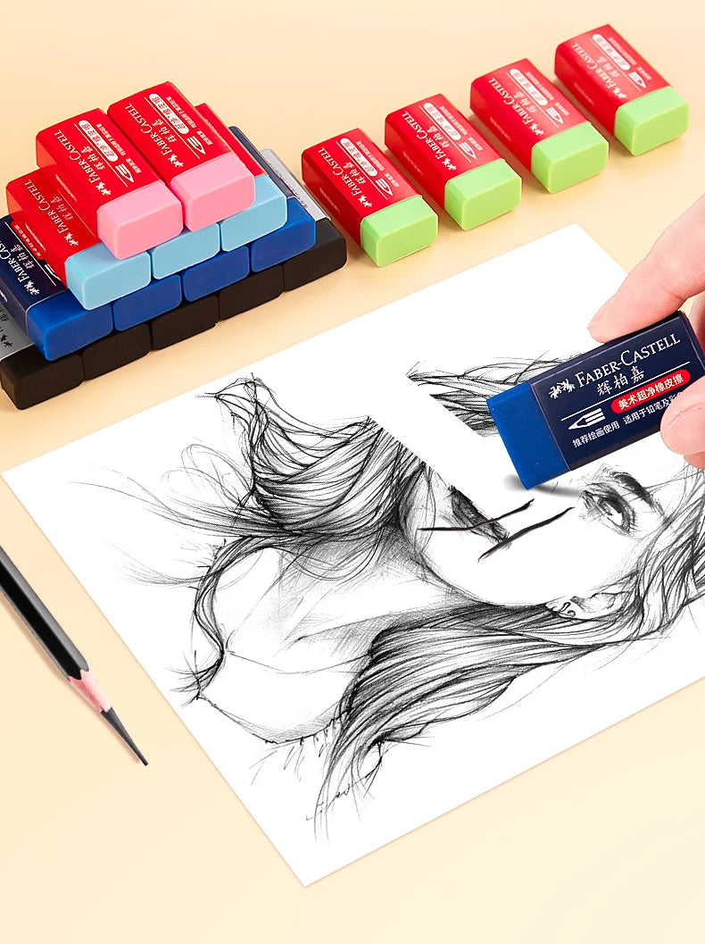 Faber-Castell Pencil Eraser 3/4/5pcs Specially Formulated for Art & Graphic Use Dust Free Excellent Clean Erasing