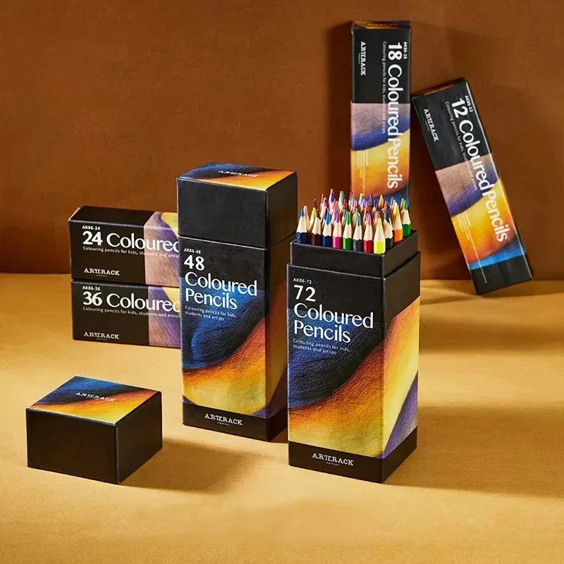 12/24/36/48/72 Colors Oily Colored Pencils Set Wood Professional Artist Paintings Drawing Sketch Art Design Student Supplies