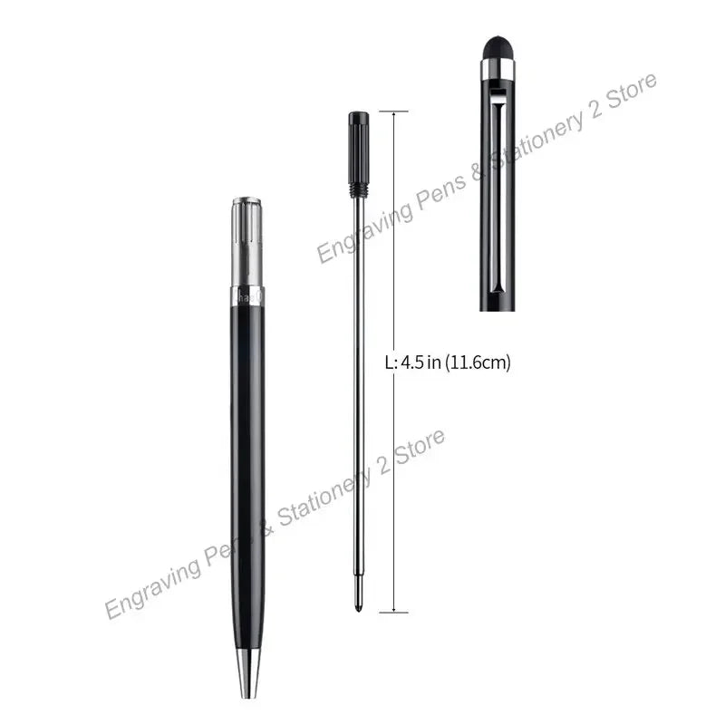100 Pcs 13-color Metal 2-in-1 Stylus Universal Ballpoint Pen Custom Logo Office School Advertising Pen Text Engraving Wholesale