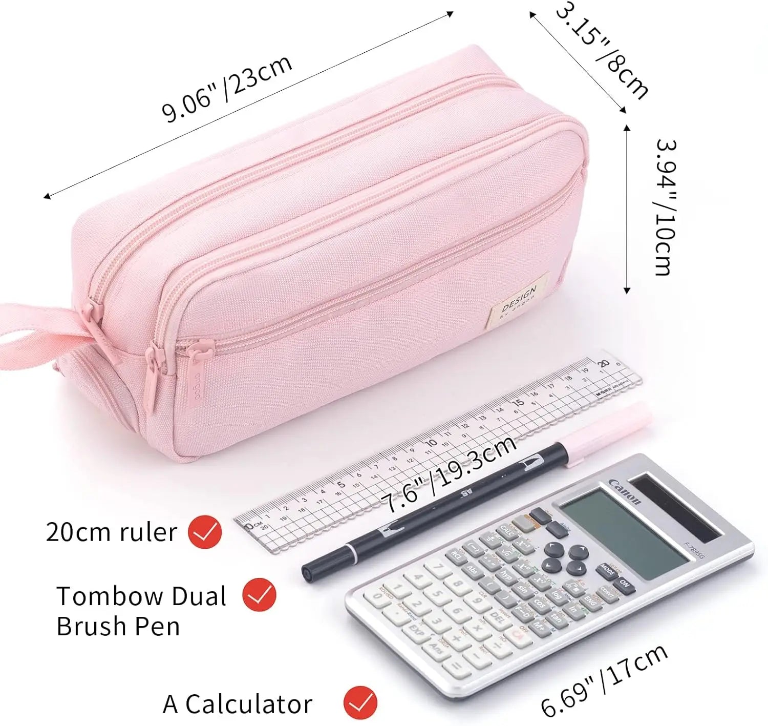 Large Pencil Case High Capacity Holder Box Storage bag Desk Organizer Marker Pouch Pen For Middle School Office College