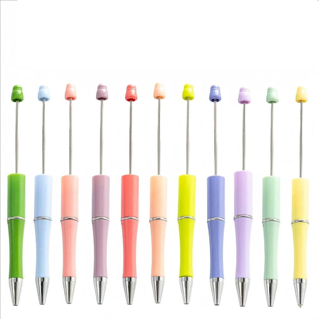 30Pcs DIY Beadable Ballpoint Ball Pens Gradient Gift Advertising Pens Korean Stationery Pen Making Supplies Gifts Office School