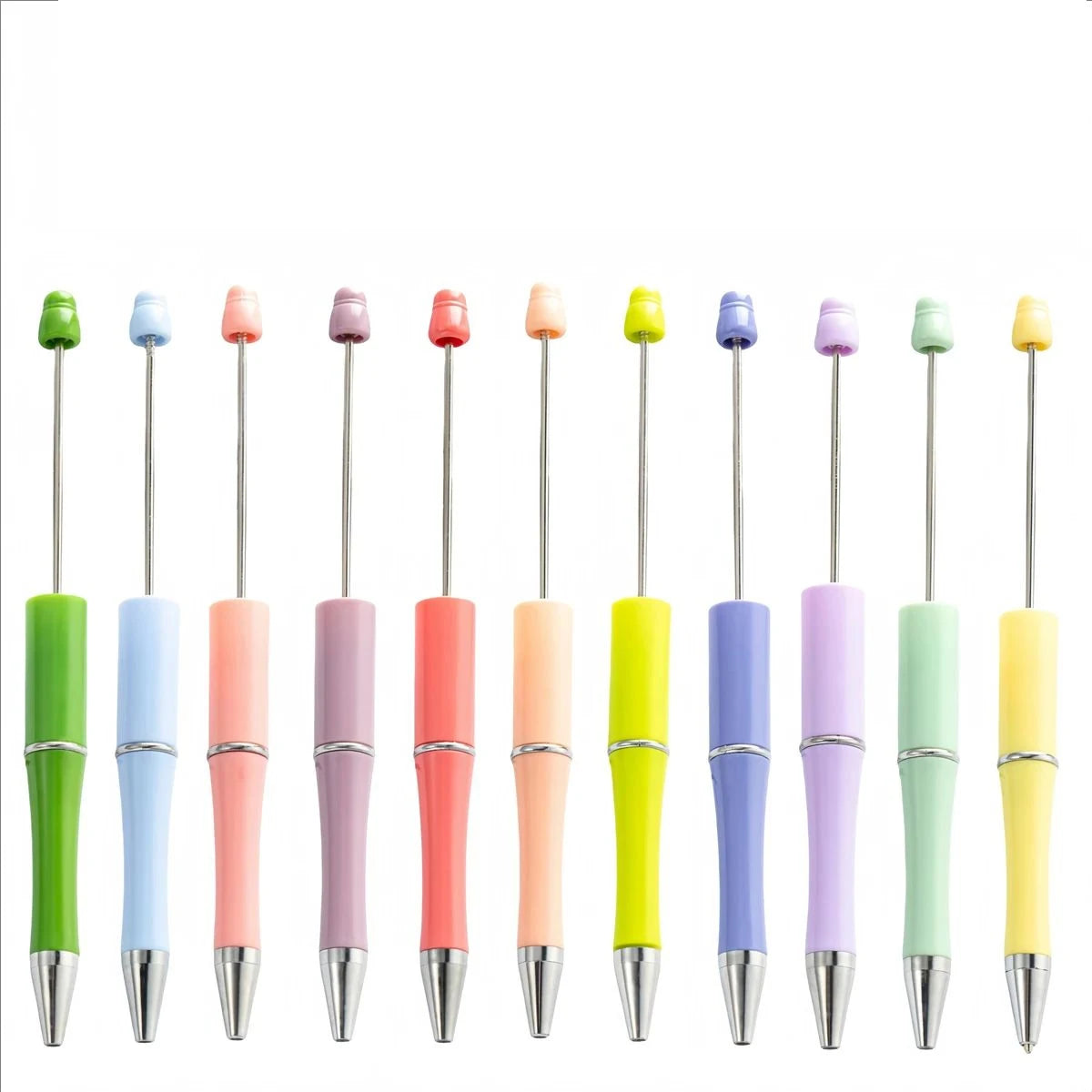 30Pcs DIY Beadable Ballpoint Ball Pens Gradient Gift Advertising Pens Korean Stationery Pen Making Supplies Gifts Office School