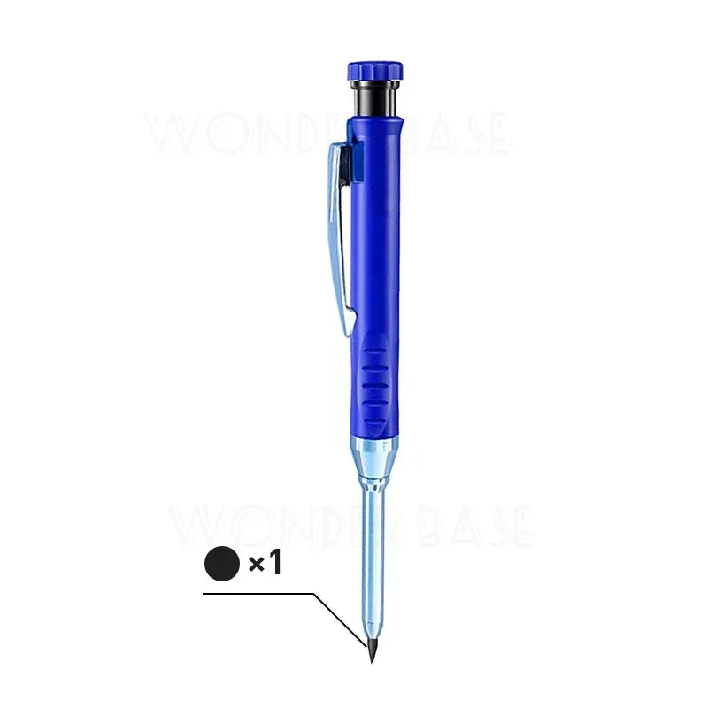 5 Colors 40mm Long Head Carpenter Mechanical Pencil Deep Hole Marker Pencil for Woodworking Construction Home Improvement