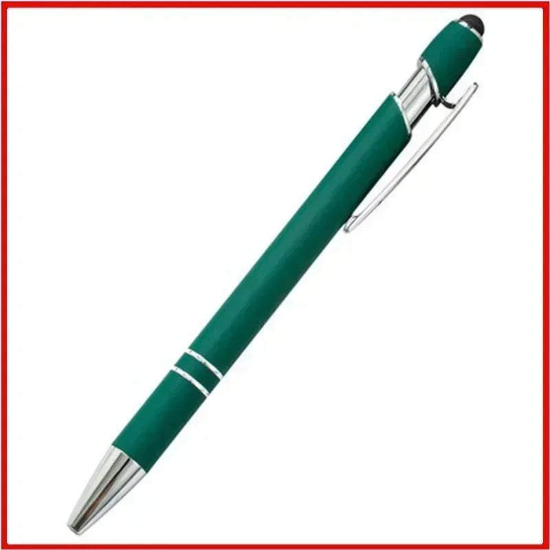 50pcs Light Metal Ballpoint Pen Touch Screen Pen Office School Advertising Pen Custom Logo Text Engraving Laser Engraving