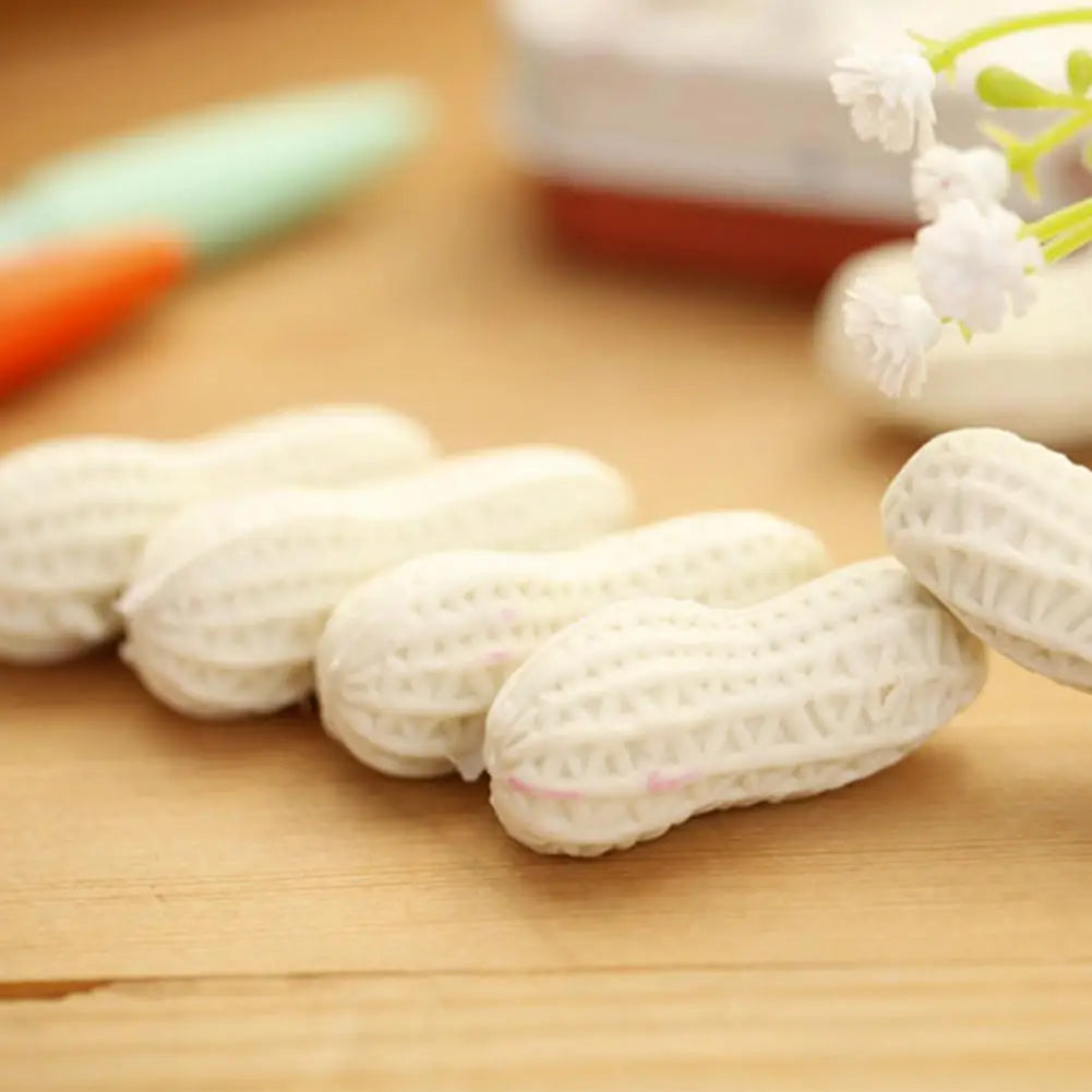 Cute Kawaii Peanut Eraser Rubber Korean Groundnut Stationery School Office Supply Novelty Simulated Peanut Eraser Student Prize