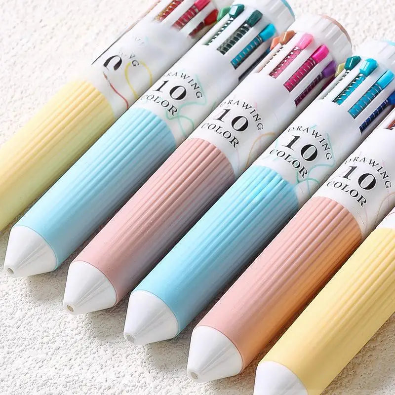 28 Color Ballpoint Pen 0.8mm Soft Grip Press Multicolor Writing Pen For Drawing School Supplies Stationery