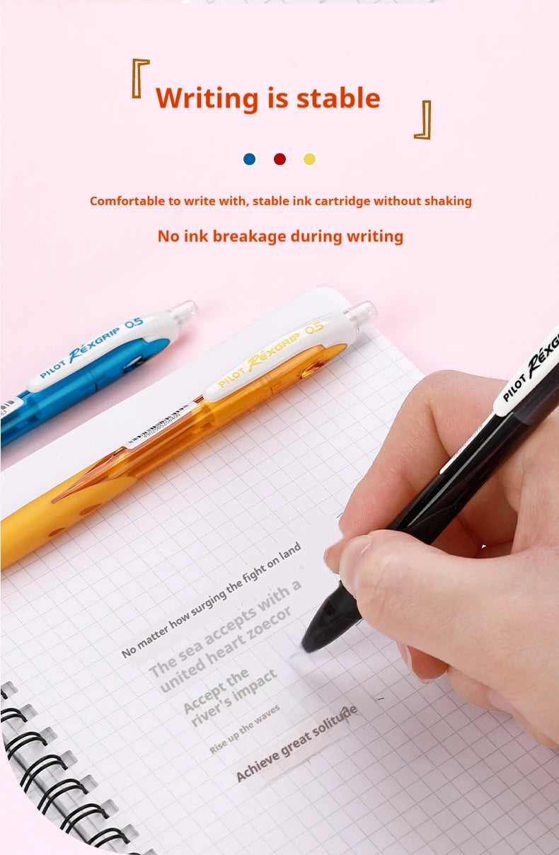Pilot HRG-10R Mechanical Pencil 0.5mm Colorful Barrel Soft Grip Retractable Nib Anti-Breakage Lead Propelling Pencils Gift Idea