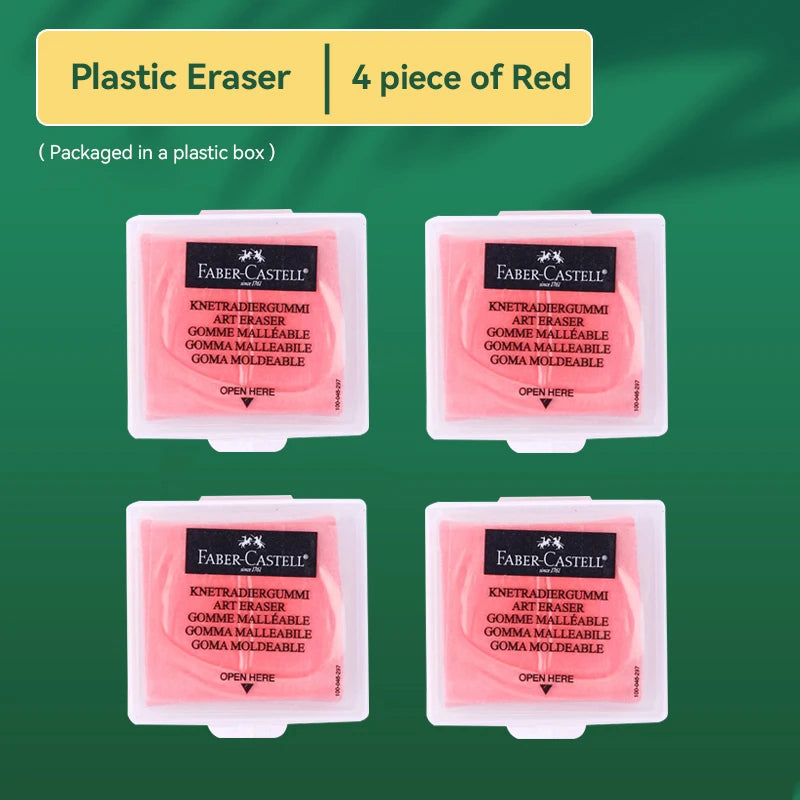 4Pcs Plasticity Rubber Eraser Wipe Highlight Kneaded Soft for Art Pianting Artists Design Sketch Drawing Plasticine Stationery