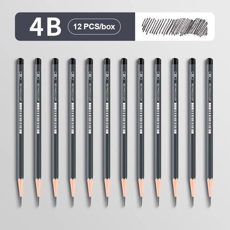 Drawing Sketch Pencils Set Wooden Professional Art Supplies HB 2H B 2B 3B 4B 5B 6B 7B 8B 12B 14B Painting Shading Artist Pencils