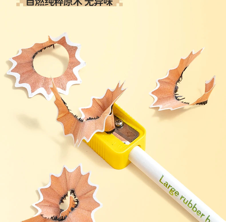 M&G Extra-Thick Lead Wooden Pencil HB/2B Hardness with Large Eraser 3.2mm Lead Student Resistant to Breaking